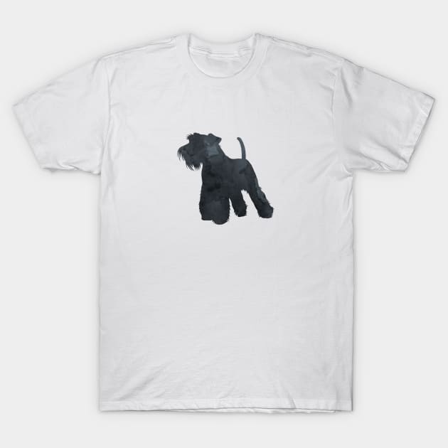 Schnauzer Dog Art Silhouette T-Shirt by BittenByErmines